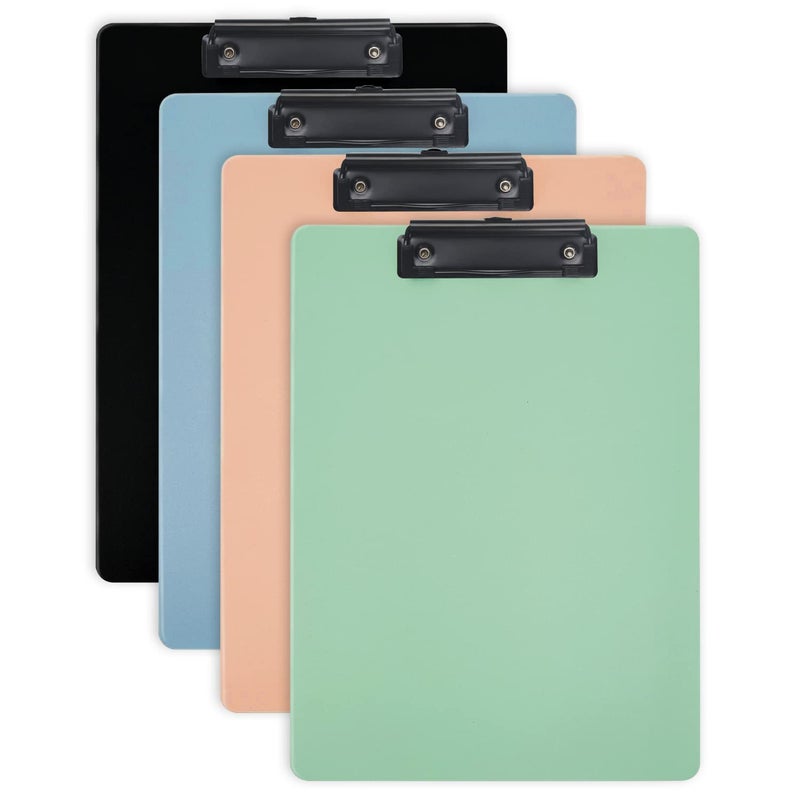 Ysenchan Plastic Clipboards (Set of 4)  Multiple Color Clip Board with Metal Clip  Clip Boards for Doctor  Nurse  Teacher  Student  Clerk - Image 1